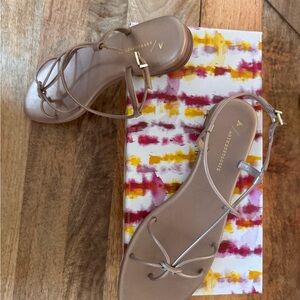 Anthropologie Tan Strappy Flat Sandals
